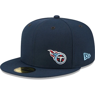 Casquette ajustée 59FIFTY Flawless des Tennessee Titans pour homme New Era bleu marine