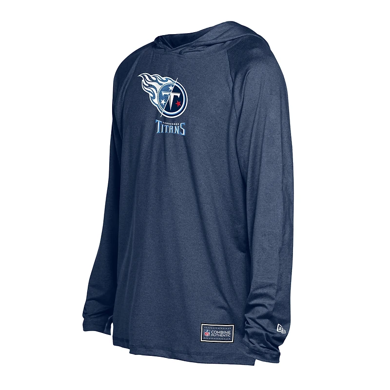 Sweat à capuche fonctionnel New Era bleu marine Tennessee Titans pour homme