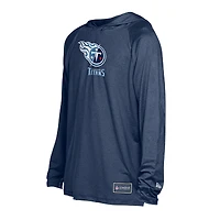 Sweat à capuche fonctionnel New Era bleu marine Tennessee Titans pour homme