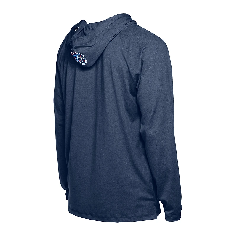 Sweat à capuche fonctionnel New Era bleu marine Tennessee Titans pour homme