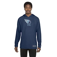 Sweat à capuche fonctionnel New Era bleu marine Tennessee Titans pour homme