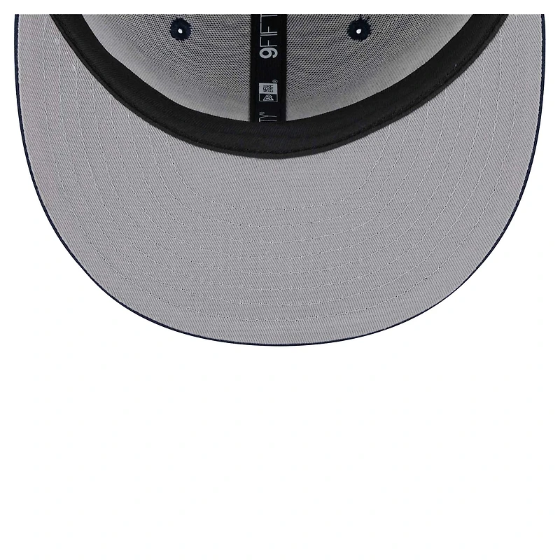 Casquette Snapback 9FIFTY Main Script des Tennessee Titans New Era pour homme, bleu marine