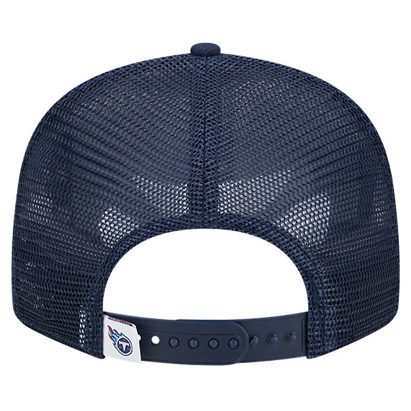 Casquette Snapback 9FIFTY Main Trucker New Era pour hommes des Tennessee Titans bleu marine
