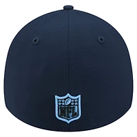 Men's New Era  Navy Tennessee Titans Script 39THIRTY Flex Hat