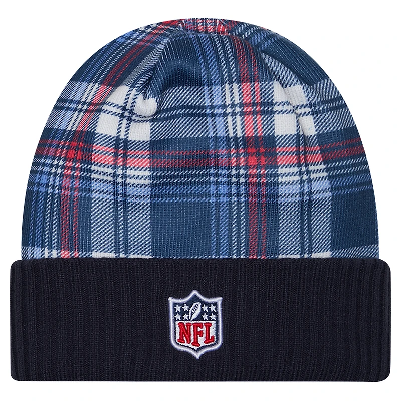 Men's New Era  Navy Tennessee Titans Sideline Statement Cuffed Knit Hat