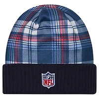 Men's New Era  Navy Tennessee Titans Sideline Statement Cuffed Knit Hat