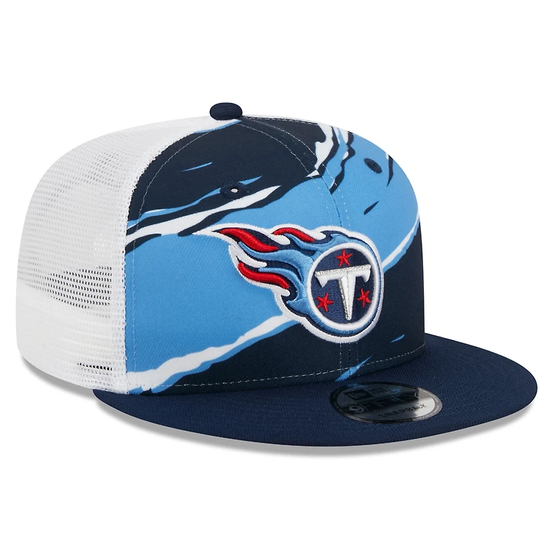 Casquette snapback 9FIFTY pour homme Tennessee Titans Tear Trucker New Era bleu marine
