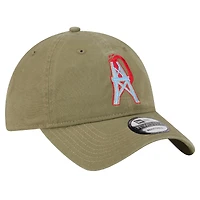 Casquette ajustable 9TWENTY pour homme New Era Olive Tennessee Titans Oilers Throwback City Originals Lifestyle
