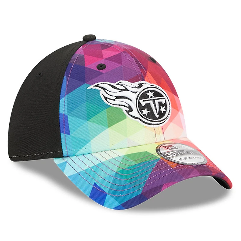 Casquette flexible NFL Crucial Catch 39THIRTY New Era pour hommes, rose, Tennessee Titans 2023