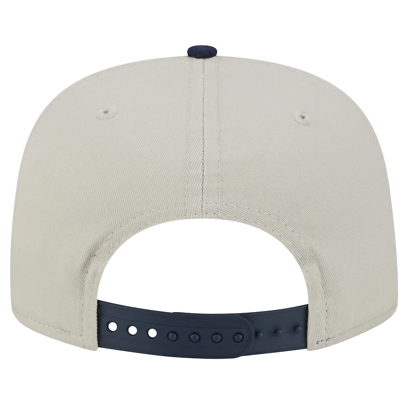 Men's New Era Stone/Navy Tennessee Titans Athletic Golfer Snapback Hat
