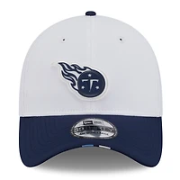Men's New Era  White/Navy Tennessee Titans 2025 NFL Training Camp 39THIRTY Flex Hat