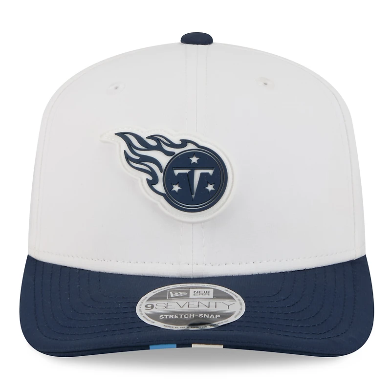 Men's New Era  White/Navy Tennessee Titans 2025 NFL Training Camp 9SEVENTY Adjustable Hat