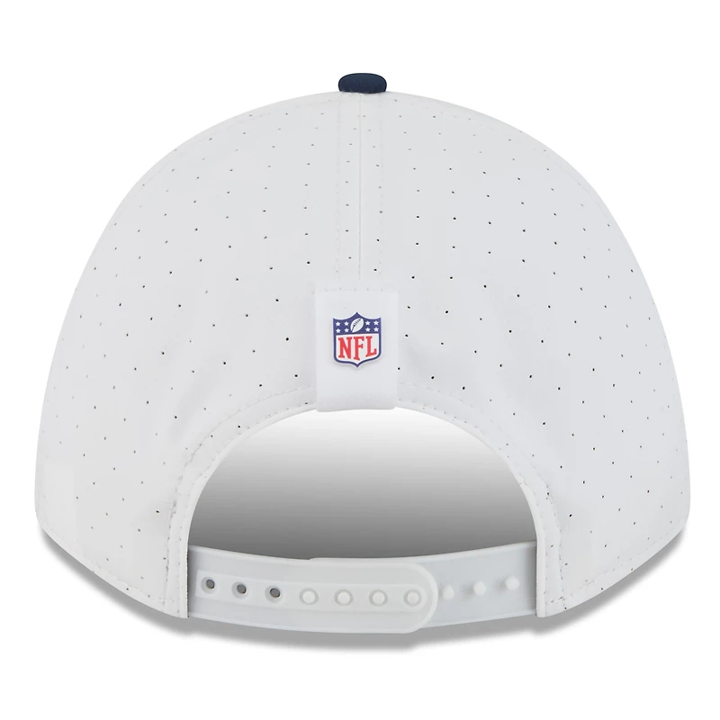 Men's New Era  White/Navy Tennessee Titans 2025 NFL Training Camp A-Frame 9FORTY Adjustable Hat