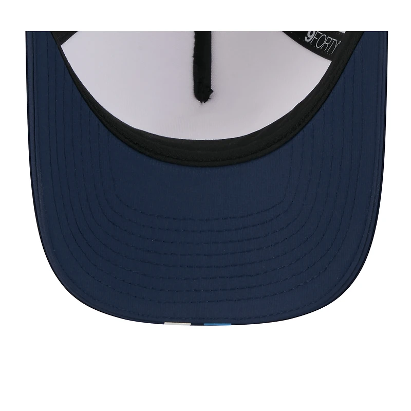 Men's New Era  White/Navy Tennessee Titans 2025 NFL Training Camp A-Frame 9FORTY Adjustable Hat