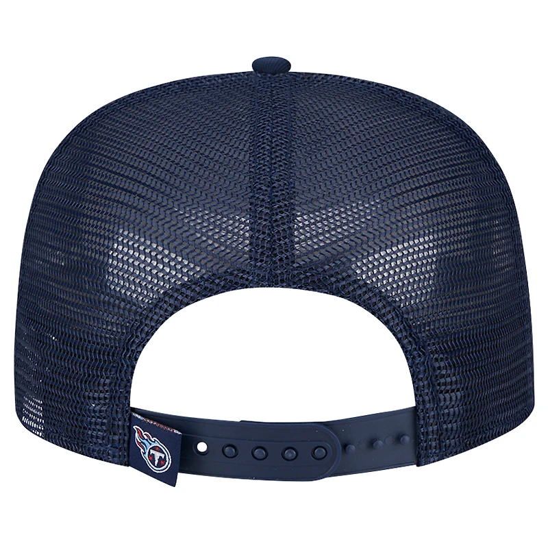 Men's New Era White/Navy Tennessee Titans Distressed 9FIFTY A-Frame Snapback Hat