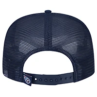 Men's New Era White/Navy Tennessee Titans Distressed 9FIFTY A-Frame Snapback Hat