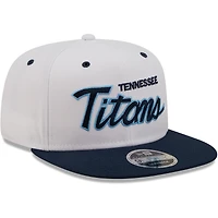 Men's New Era White/Navy Tennessee Titans Sparky Original 9FIFTY Snapback Hat