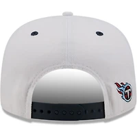 Men's New Era White/Navy Tennessee Titans Sparky Original 9FIFTY Snapback Hat
