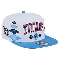 Casquette ajustable New Era blanche Tennessee Titans Argyle 19TWENTY pour homme
