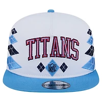 Men's New Era  White Tennessee Titans Argyle 19TWENTY Adjustable Hat