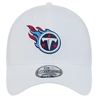 Men's New Era White Tennessee Titans Main 39THIRTY Flex Hat