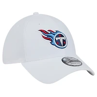 Casquette New Era Tennessee Titans Main 39THIRTY Flex blanche pour homme