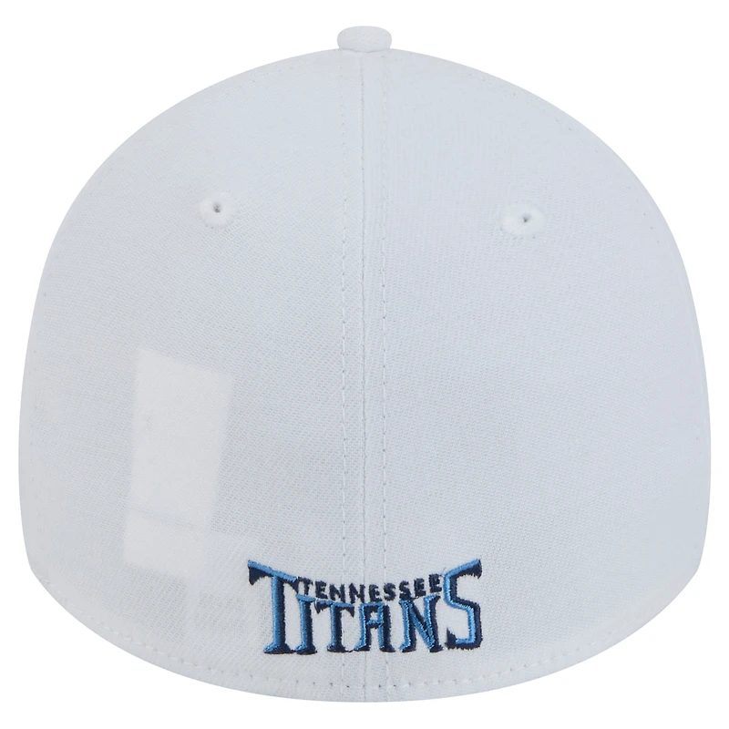 Casquette New Era Tennessee Titans Main 39THIRTY Flex blanche pour homme