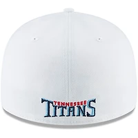 Men's New Era White Tennessee Titans Omaha Low Profile 59FIFTY Fitted Hat