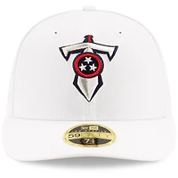 Casquette ajustée 59FIFTY à profil bas des Tennessee Titans Omaha New Era pour homme, blanche
