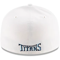 Casquette ajustée 59FIFTY à profil bas des Tennessee Titans Omaha New Era pour homme, blanche