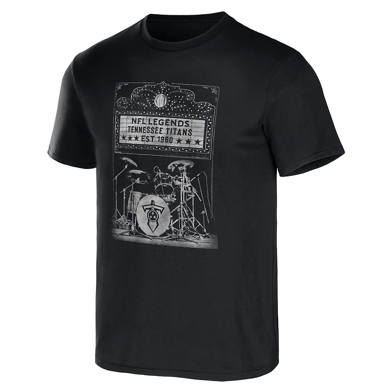 Collection NFL x Darius Rucker pour hommes par Fanatics T-shirt noir Tennessee Titans Band