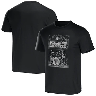 Collection NFL x Darius Rucker pour hommes par Fanatics T-shirt noir Tennessee Titans Band
