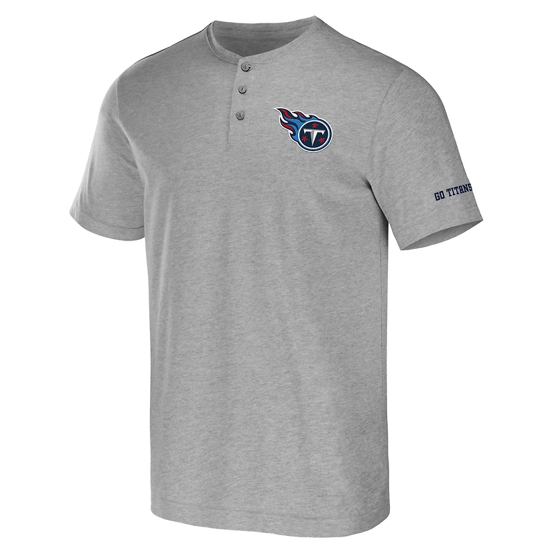Men's NFL x Darius Rucker Collection by Fanatics Heather Gray Tennessee Titans Henley T-Shirt