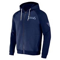 Men's NFL x Darius Rucker Collection by Fanatics Navy Tennessee Titans Raglan Full-Zip Hoodie