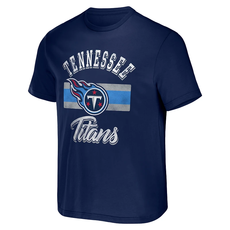 Men's NFL x Darius Rucker Collection by Fanatics Navy Tennessee Titans Stripe T-Shirt