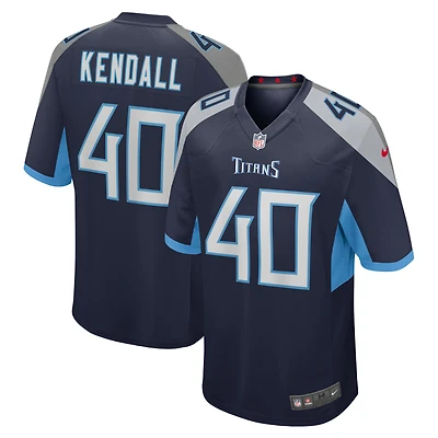 Maillot de jeu d'équipe Nike Anthony Kendall pour hommes, bleu marine, Tennessee Titans