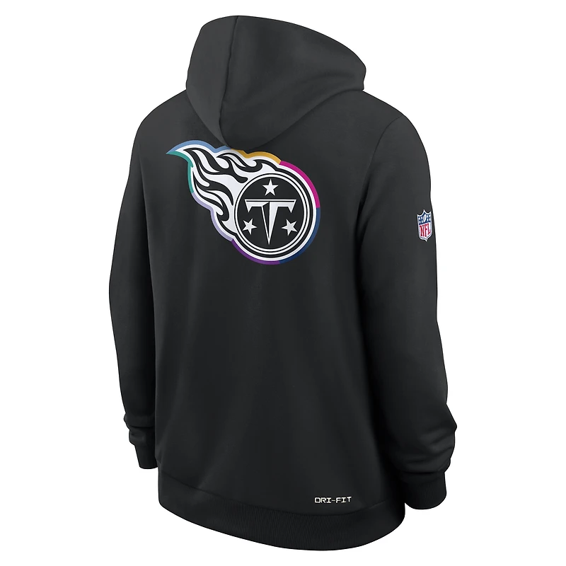 Sweat à capuche Nike noir Tennessee Titans NFL Crucial Catch 2025 pour homme, édition standard Dri-FIT