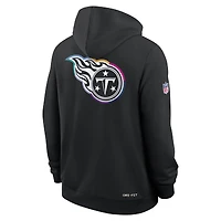 Sweat à capuche Nike noir Tennessee Titans NFL Crucial Catch 2025 pour homme, édition standard Dri-FIT