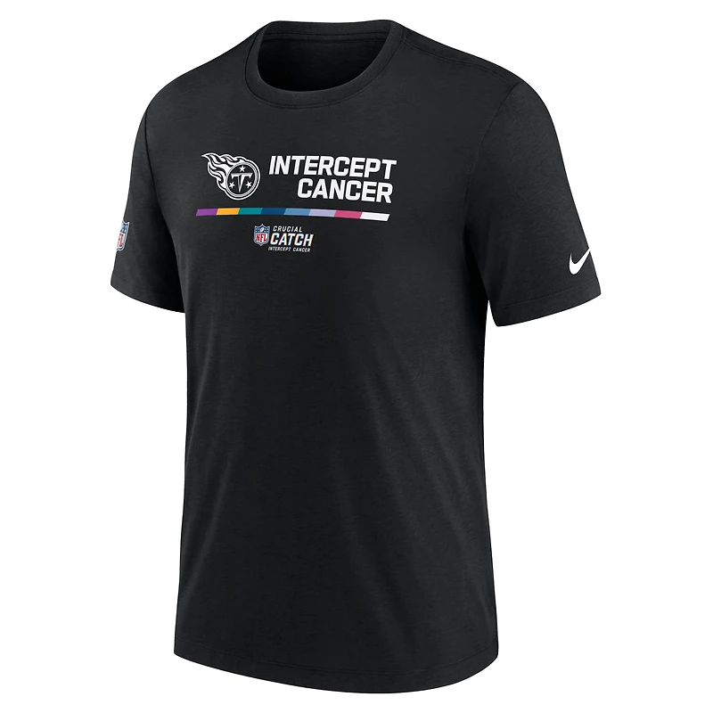 Men's Nike Black Tennessee Titans NFL Crucial Catch Performance T-Shirt