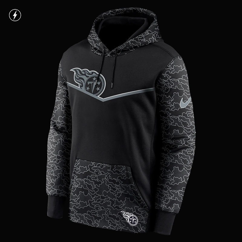 Chandail à capuchon RFLCTV Chevron Nike Tennessee Titans pour homme noir