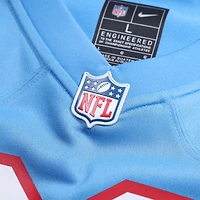 Maillot Nike Bruce Matthews bleu clair pour homme, joueur retraité des Titans du Tennessee, match alternatif