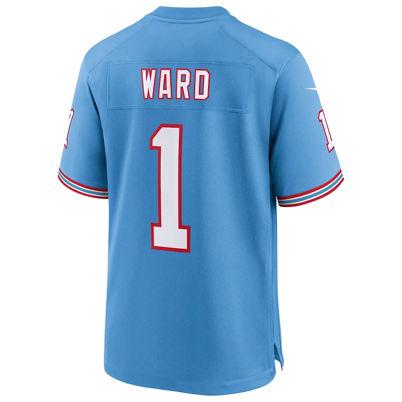 Maillot Nike Cameron Ward bleu clair pour homme, Tennessee Titans, choix de premier tour la draft NFL 2025, deuxième match alternatif