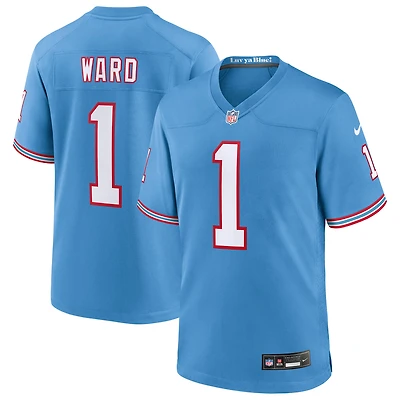 Maillot Nike Cameron Ward bleu clair pour homme, Tennessee Titans, choix de premier tour la draft NFL 2025, deuxième match alternatif