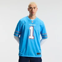 Maillot de match Nike Cameron Ward bleu clair des Titans du Tennessee pour homme
