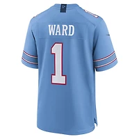 Maillot de match Nike Cameron Ward bleu clair des Titans du Tennessee pour homme