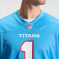 Maillot de match Nike Cameron Ward bleu clair des Titans du Tennessee pour homme