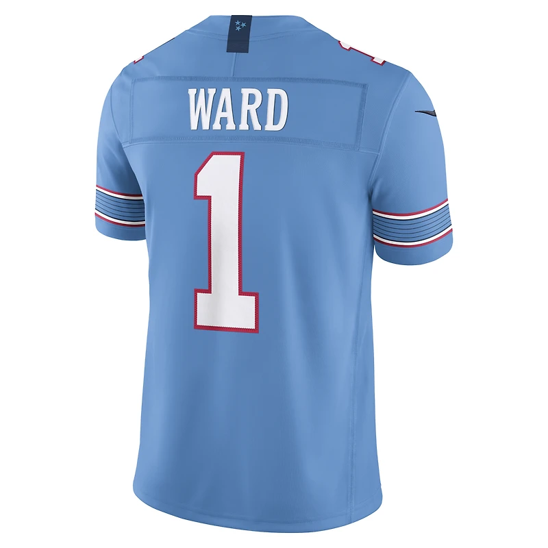 Maillot Nike Cameron Ward bleu clair Tennessee Titans Vapor F.U.S.E. édition limitée cousue