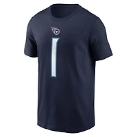 Men's Nike Cameron Ward Navy Tennessee Titans Name & Number T-Shirt