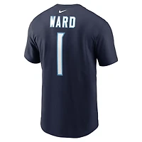 Men's Nike Cameron Ward Navy Tennessee Titans Name & Number T-Shirt