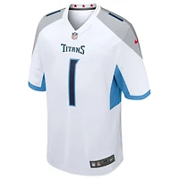 Maillot Nike Cameron Ward blanc pour homme, Tennessee Titans, choix de premier tour la draft NFL 2025